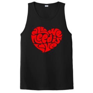 All You Need Is Love Heart Peace PosiCharge Competitor Tank