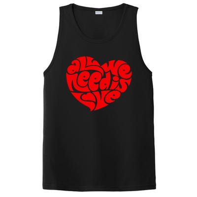 All You Need Is Love Heart Peace PosiCharge Competitor Tank