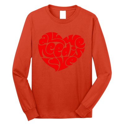 All You Need Is Love Heart Peace Long Sleeve Shirt