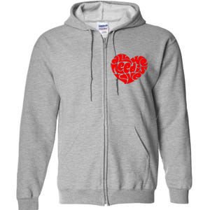 All You Need Is Love Heart Peace Full Zip Hoodie