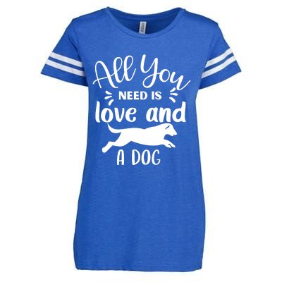 All You Need Is Love And A Dog Funny Enza Ladies Jersey Football T-Shirt