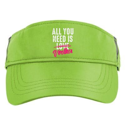 All You Need Is Vodka Cupid Cocktail Lovers Gift Adult Drive Performance Visor