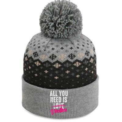 All You Need Is Vodka Cupid Cocktail Lovers Gift The Baniff Cuffed Pom Beanie