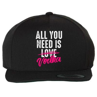 All You Need Is Vodka Cupid Cocktail Lovers Gift Wool Snapback Cap