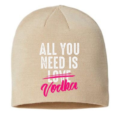 All You Need Is Vodka Cupid Cocktail Lovers Gift Sustainable Beanie