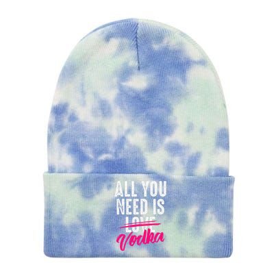 All You Need Is Vodka Cupid Cocktail Lovers Gift Tie Dye 12in Knit Beanie