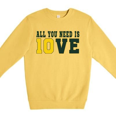 All You Need Is Love Green Bay Gift Premium Crewneck Sweatshirt