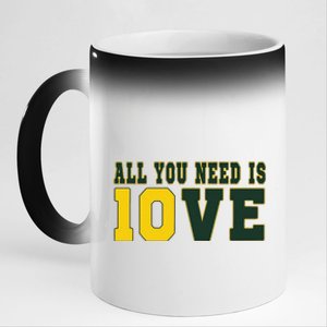 All You Need Is Love Green Bay Gift 11oz Black Color Changing Mug