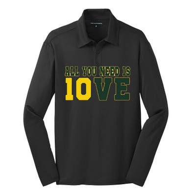 All You Need Is Love Green Bay Gift Silk Touch Performance Long Sleeve Polo