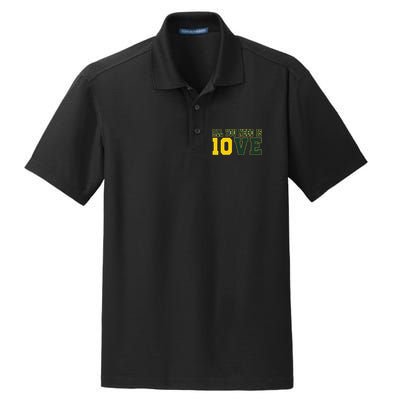 All You Need Is Love Green Bay Gift Dry Zone Grid Polo