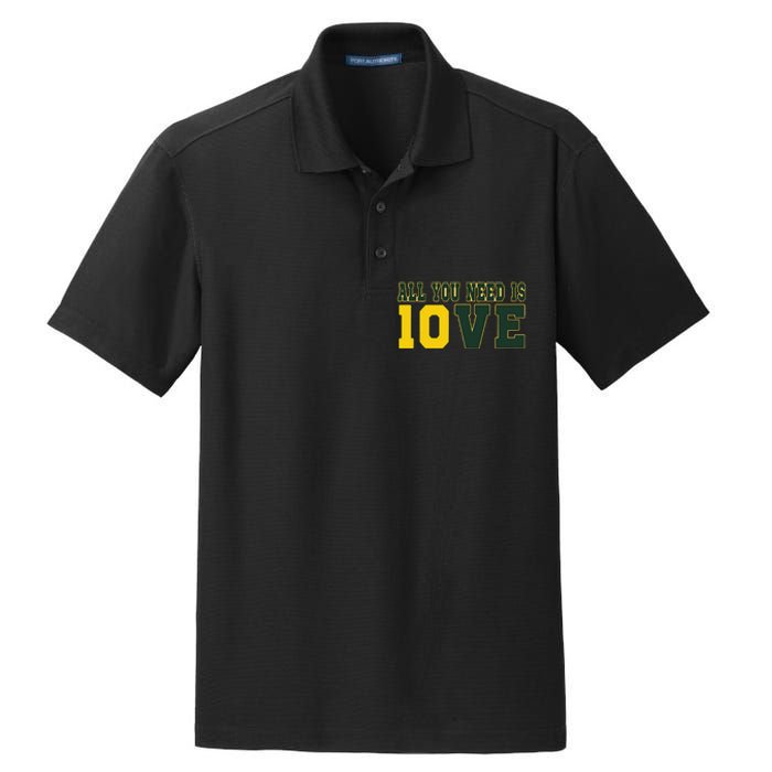 All You Need Is Love Green Bay Gift Dry Zone Grid Polo