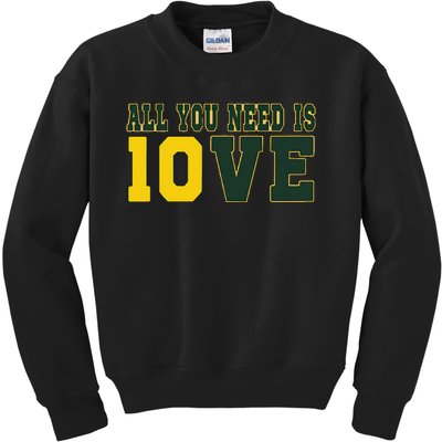 All You Need Is Love Green Bay Gift Kids Sweatshirt