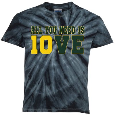 All You Need Is Love Green Bay Gift Kids Tie-Dye T-Shirt