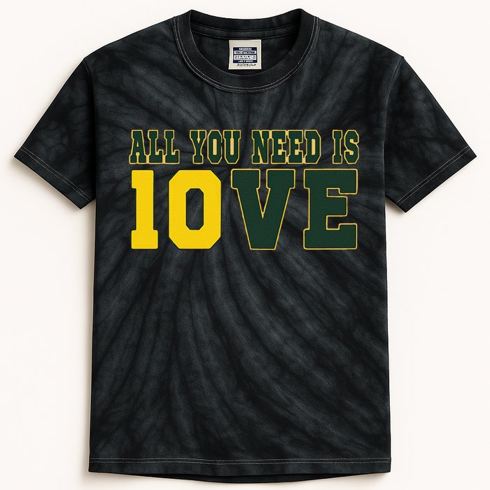 All You Need Is Love Green Bay Gift Kids Tie-Dye T-Shirt