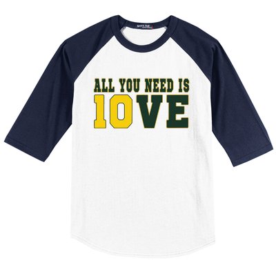 All You Need Is Love Green Bay Gift Baseball Sleeve Shirt