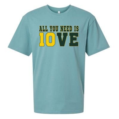 All You Need Is Love Green Bay Gift Sueded Cloud Jersey T-Shirt