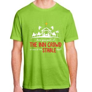 Are You Part Of Inn Crowd Or Stable Few Christmas Nativity Adult ChromaSoft Performance T-Shirt