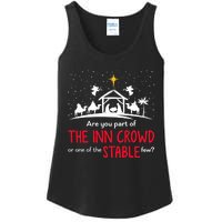 Are You Part Of Inn Crowd Or Stable Few Christmas Nativity Ladies Essential Tank