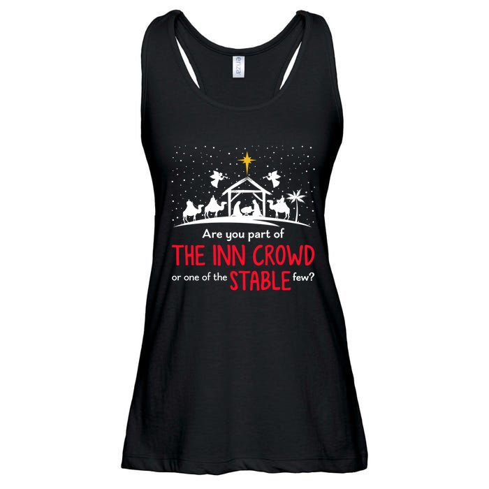 Are You Part Of Inn Crowd Or Stable Few Christmas Nativity Ladies Essential Flowy Tank