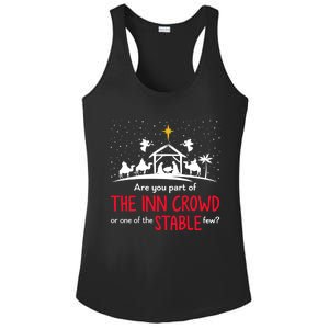 Are You Part Of Inn Crowd Or Stable Few Christmas Nativity Ladies PosiCharge Competitor Racerback Tank