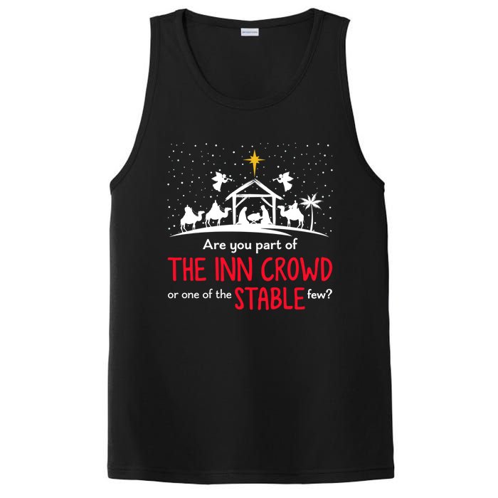 Are You Part Of Inn Crowd Or Stable Few Christmas Nativity PosiCharge Competitor Tank