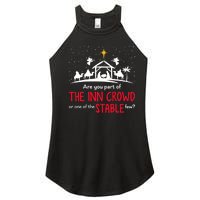 Are You Part Of Inn Crowd Or Stable Few Christmas Nativity Women's Perfect Tri Rocker Tank