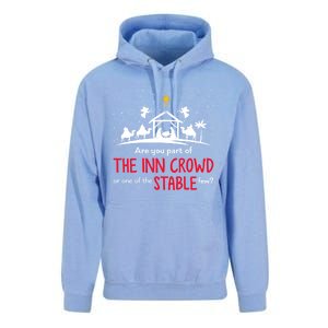 Are You Part Of Inn Crowd Or Stable Few Christmas Nativity Unisex Surf Hoodie