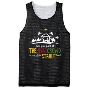 Are You Part Of Inn Crowd Or Stable Few Christmas Nativity Mesh Reversible Basketball Jersey Tank