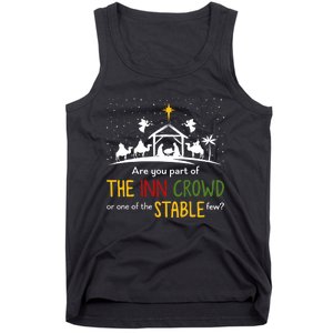 Are You Part Of Inn Crowd Or Stable Few Christmas Nativity Tank Top