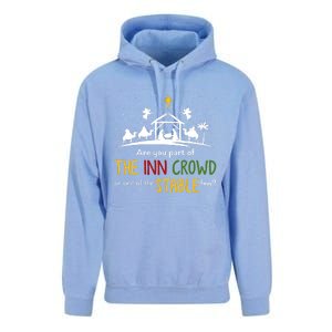 Are You Part Of Inn Crowd Or Stable Few Christmas Nativity Unisex Surf Hoodie