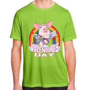 American Yorkshire Pig Cupid Funny Valentines Day Gift Adult ChromaSoft Performance T-Shirt