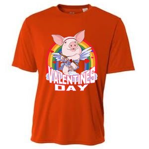 American Yorkshire Pig Cupid Funny Valentines Day Gift Cooling Performance Crew T-Shirt