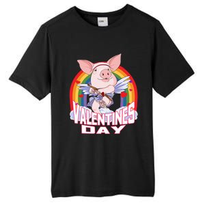 American Yorkshire Pig Cupid Funny Valentines Day Gift Tall Fusion ChromaSoft Performance T-Shirt