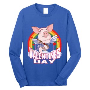 American Yorkshire Pig Cupid Funny Valentines Day Gift Long Sleeve Shirt