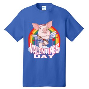 American Yorkshire Pig Cupid Funny Valentines Day Gift Tall T-Shirt