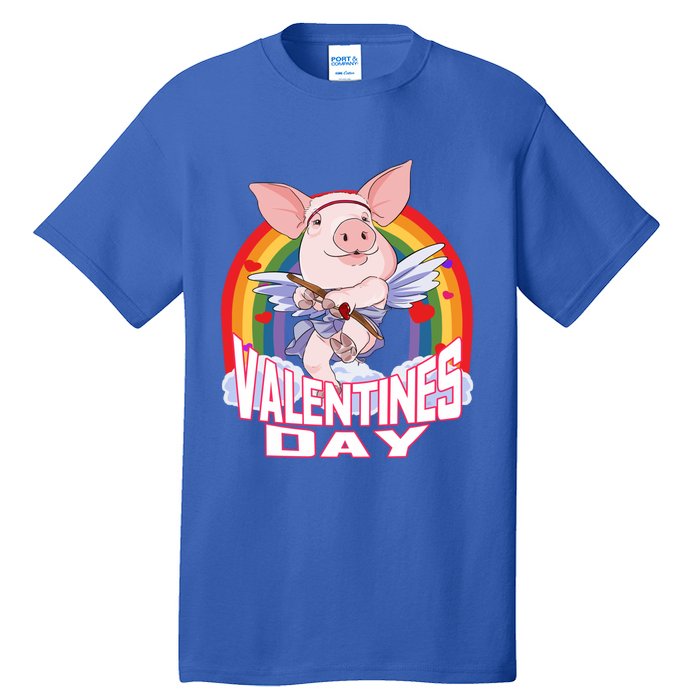 American Yorkshire Pig Cupid Funny Valentines Day Gift Tall T-Shirt