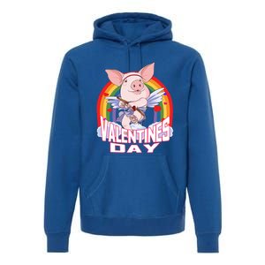 American Yorkshire Pig Cupid Funny Valentines Day Gift Premium Hoodie