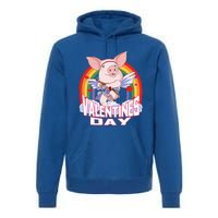 American Yorkshire Pig Cupid Funny Valentines Day Gift Premium Hoodie