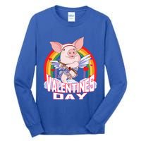 American Yorkshire Pig Cupid Funny Valentines Day Gift Tall Long Sleeve T-Shirt