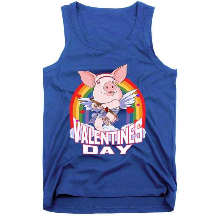 American Yorkshire Pig Cupid Funny Valentines Day Gift Tank Top