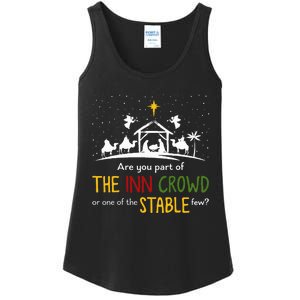 Are You Part Of Inn Crowd Or Stable Few Christmas Nativity Ladies Essential Tank