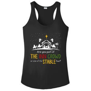 Are You Part Of Inn Crowd Or Stable Few Christmas Nativity Ladies PosiCharge Competitor Racerback Tank