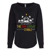 Are You Part Of Inn Crowd Or Stable Few Christmas Nativity Womens California Wash Sweatshirt