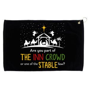 Are You Part Of Inn Crowd Or Stable Few Christmas Nativity Grommeted Golf Towel