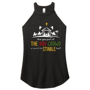 Are You Part Of Inn Crowd Or Stable Few Christmas Nativity Women's Perfect Tri Rocker Tank