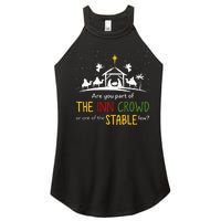 Are You Part Of Inn Crowd Or Stable Few Christmas Nativity Women's Perfect Tri Rocker Tank