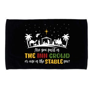 Are You Part Of Inn Crowd Or Stable Few Christmas Nativity Gift Microfiber Hand Towel