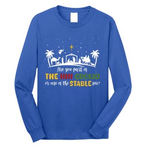 Are You Part Of Inn Crowd Or Stable Few Christmas Nativity Gift Long Sleeve Shirt