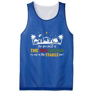 Are You Part Of Inn Crowd Or Stable Few Christmas Nativity Gift Mesh Reversible Basketball Jersey Tank