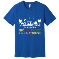 Are You Part Of Inn Crowd Or Stable Few Christmas Nativity Gift Premium T-Shirt